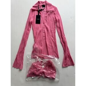 PINKO Annapurna Polo Pink Large NWT!